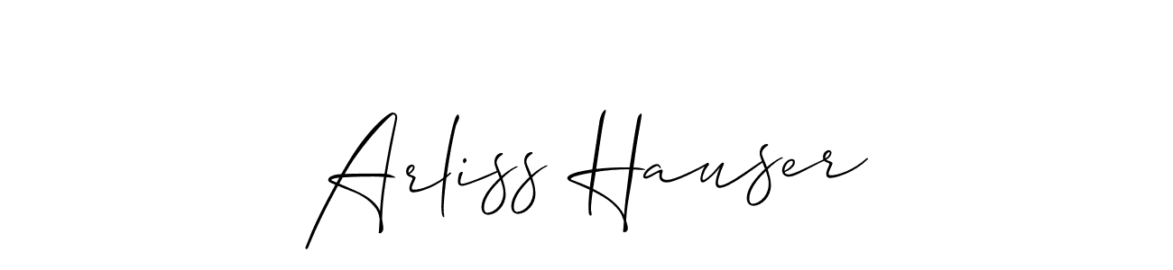 Make a short Arliss Hauser signature style. Manage your documents anywhere anytime using Allison_Script. Create and add eSignatures, submit forms, share and send files easily. Arliss Hauser signature style 2 images and pictures png