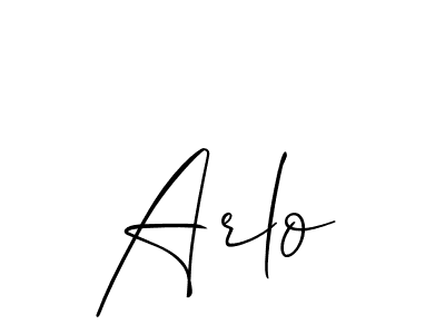 Use a signature maker to create a handwritten signature online. With this signature software, you can design (Allison_Script) your own signature for name Arlo. Arlo signature style 2 images and pictures png