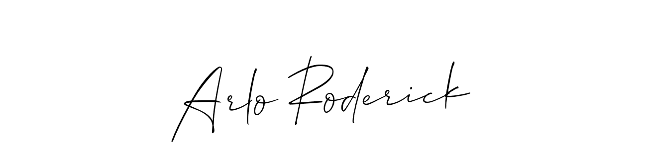 It looks lik you need a new signature style for name Arlo Roderick. Design unique handwritten (Allison_Script) signature with our free signature maker in just a few clicks. Arlo Roderick signature style 2 images and pictures png