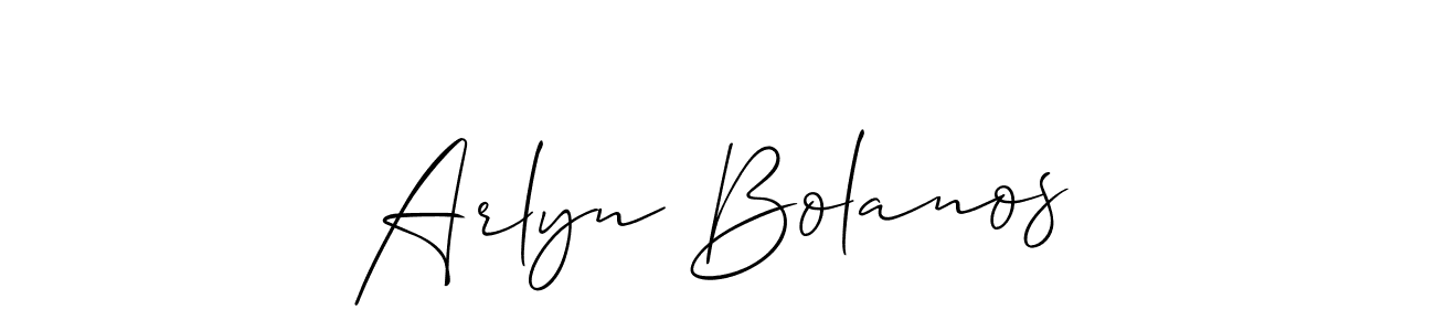 Also we have Arlyn Bolanos name is the best signature style. Create professional handwritten signature collection using Allison_Script autograph style. Arlyn Bolanos signature style 2 images and pictures png