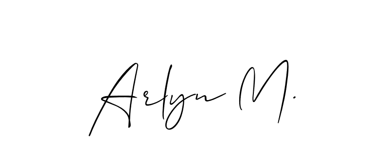 Arlyn M. stylish signature style. Best Handwritten Sign (Allison_Script) for my name. Handwritten Signature Collection Ideas for my name Arlyn M.. Arlyn M. signature style 2 images and pictures png