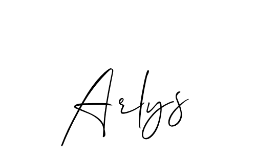 Design your own signature with our free online signature maker. With this signature software, you can create a handwritten (Allison_Script) signature for name Arlys. Arlys signature style 2 images and pictures png