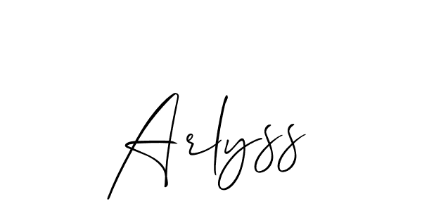 How to make Arlyss name signature. Use Allison_Script style for creating short signs online. This is the latest handwritten sign. Arlyss signature style 2 images and pictures png