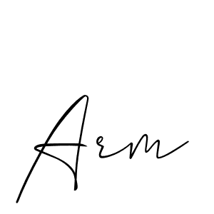 Create a beautiful signature design for name Arm. With this signature (Allison_Script) fonts, you can make a handwritten signature for free. Arm signature style 2 images and pictures png
