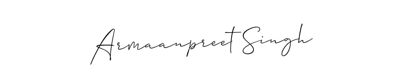 Make a beautiful signature design for name Armaanpreet Singh. With this signature (Allison_Script) style, you can create a handwritten signature for free. Armaanpreet Singh signature style 2 images and pictures png