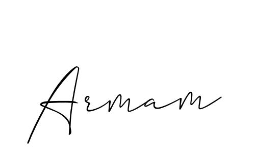 Create a beautiful signature design for name Armam. With this signature (Allison_Script) fonts, you can make a handwritten signature for free. Armam signature style 2 images and pictures png