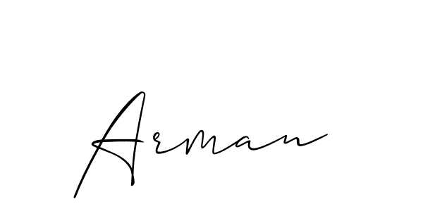 How to make Arman  name signature. Use Allison_Script style for creating short signs online. This is the latest handwritten sign. Arman  signature style 2 images and pictures png