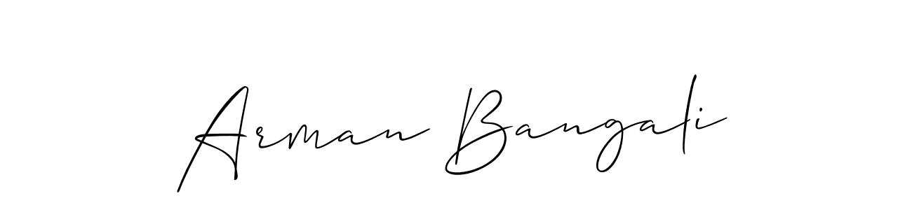Design your own signature with our free online signature maker. With this signature software, you can create a handwritten (Allison_Script) signature for name Arman Bangali. Arman Bangali signature style 2 images and pictures png