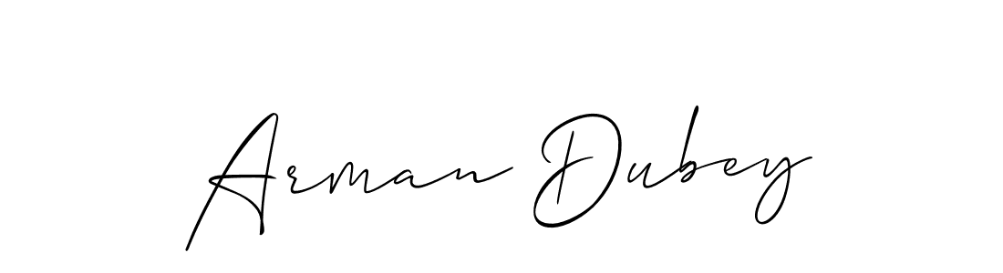 Design your own signature with our free online signature maker. With this signature software, you can create a handwritten (Allison_Script) signature for name Arman Dubey. Arman Dubey signature style 2 images and pictures png