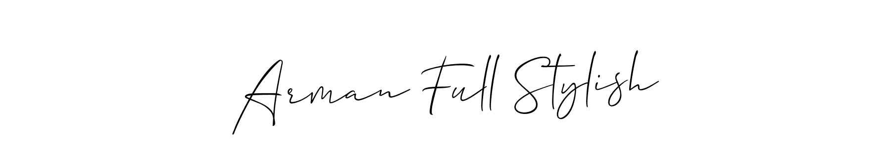 The best way (Allison_Script) to make a short signature is to pick only two or three words in your name. The name Arman Full Stylish include a total of six letters. For converting this name. Arman Full Stylish signature style 2 images and pictures png
