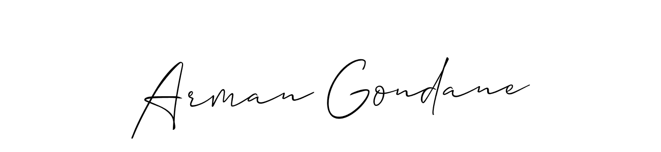 Make a beautiful signature design for name Arman Gondane. Use this online signature maker to create a handwritten signature for free. Arman Gondane signature style 2 images and pictures png