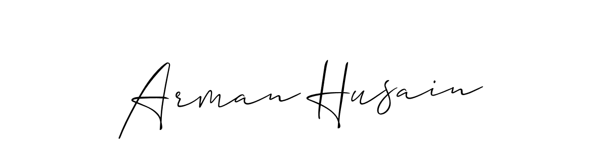 Design your own signature with our free online signature maker. With this signature software, you can create a handwritten (Allison_Script) signature for name Arman Husain. Arman Husain signature style 2 images and pictures png