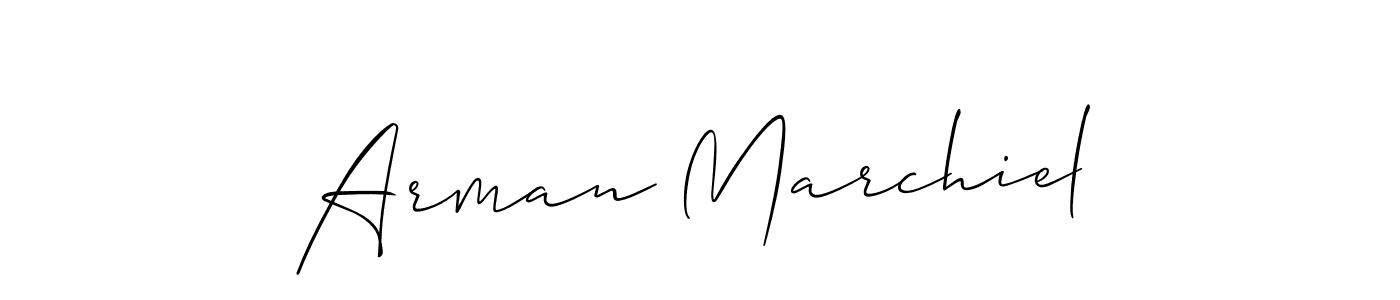 Also You can easily find your signature by using the search form. We will create Arman Marchiel name handwritten signature images for you free of cost using Allison_Script sign style. Arman Marchiel signature style 2 images and pictures png