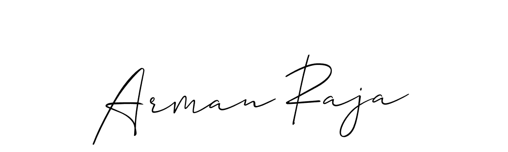 Arman Raja stylish signature style. Best Handwritten Sign (Allison_Script) for my name. Handwritten Signature Collection Ideas for my name Arman Raja. Arman Raja signature style 2 images and pictures png