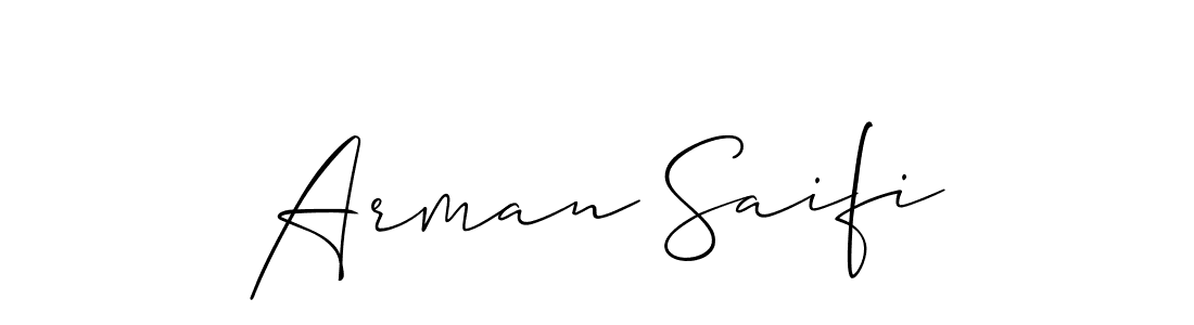 Also we have Arman Saifi name is the best signature style. Create professional handwritten signature collection using Allison_Script autograph style. Arman Saifi signature style 2 images and pictures png