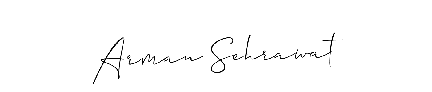How to make Arman Sehrawat signature? Allison_Script is a professional autograph style. Create handwritten signature for Arman Sehrawat name. Arman Sehrawat signature style 2 images and pictures png