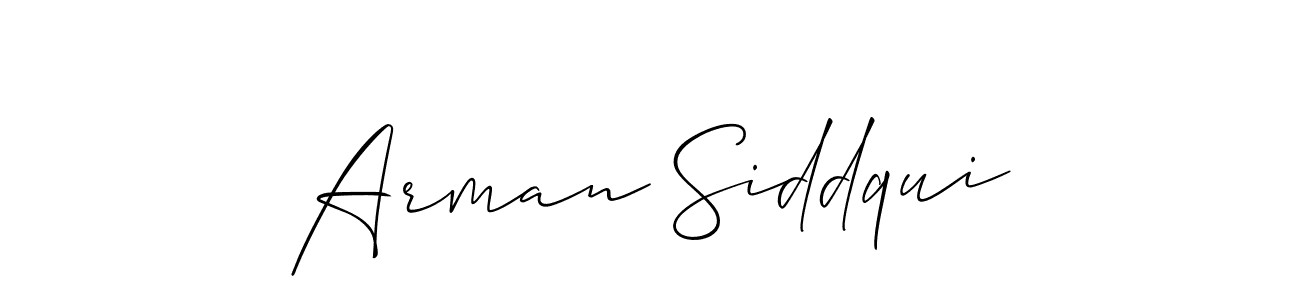 Allison_Script is a professional signature style that is perfect for those who want to add a touch of class to their signature. It is also a great choice for those who want to make their signature more unique. Get Arman Siddqui name to fancy signature for free. Arman Siddqui signature style 2 images and pictures png