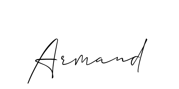 Use a signature maker to create a handwritten signature online. With this signature software, you can design (Allison_Script) your own signature for name Armand. Armand signature style 2 images and pictures png