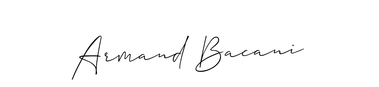 Best and Professional Signature Style for Armand Bacani. Allison_Script Best Signature Style Collection. Armand Bacani signature style 2 images and pictures png