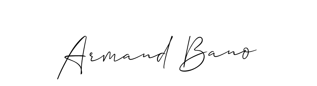 Also we have Armand Bano name is the best signature style. Create professional handwritten signature collection using Allison_Script autograph style. Armand Bano signature style 2 images and pictures png