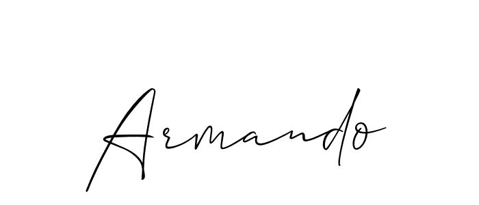 Design your own signature with our free online signature maker. With this signature software, you can create a handwritten (Allison_Script) signature for name Armando. Armando signature style 2 images and pictures png