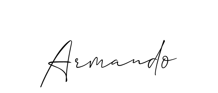 Design your own signature with our free online signature maker. With this signature software, you can create a handwritten (Allison_Script) signature for name Armando. Armando signature style 2 images and pictures png