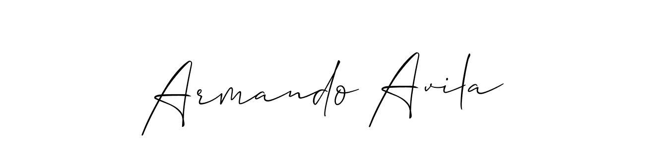 You should practise on your own different ways (Allison_Script) to write your name (Armando Avila) in signature. don't let someone else do it for you. Armando Avila signature style 2 images and pictures png