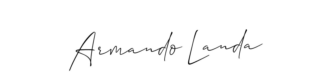How to make Armando Landa signature? Allison_Script is a professional autograph style. Create handwritten signature for Armando Landa name. Armando Landa signature style 2 images and pictures png