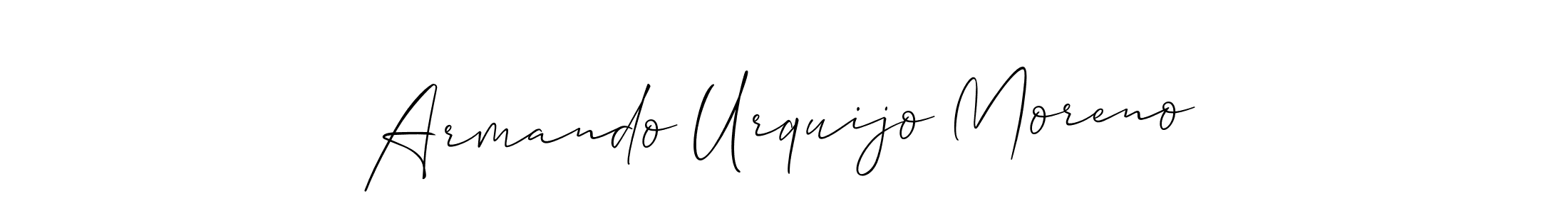 Armando Urquijo Moreno stylish signature style. Best Handwritten Sign (Allison_Script) for my name. Handwritten Signature Collection Ideas for my name Armando Urquijo Moreno. Armando Urquijo Moreno signature style 2 images and pictures png