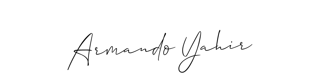 You should practise on your own different ways (Allison_Script) to write your name (Armando Yahir) in signature. don't let someone else do it for you. Armando Yahir signature style 2 images and pictures png