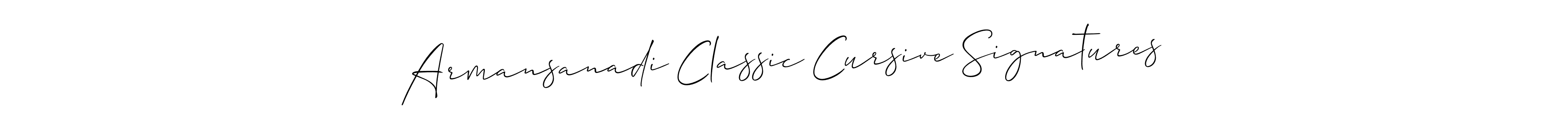 How to make Armansanadi Classic Cursive Signatures name signature. Use Allison_Script style for creating short signs online. This is the latest handwritten sign. Armansanadi Classic Cursive Signatures signature style 2 images and pictures png