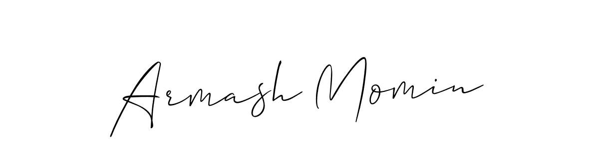 Allison_Script is a professional signature style that is perfect for those who want to add a touch of class to their signature. It is also a great choice for those who want to make their signature more unique. Get Armash Momin name to fancy signature for free. Armash Momin signature style 2 images and pictures png