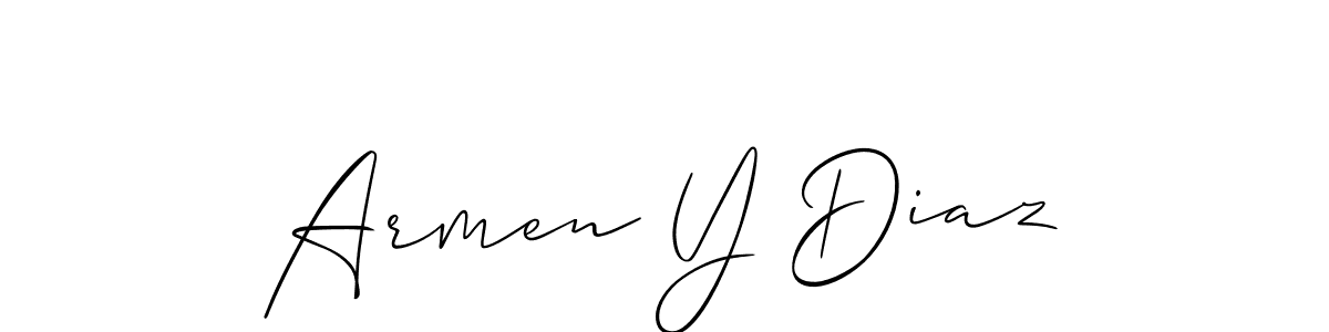 How to make Armen Y Diaz signature? Allison_Script is a professional autograph style. Create handwritten signature for Armen Y Diaz name. Armen Y Diaz signature style 2 images and pictures png