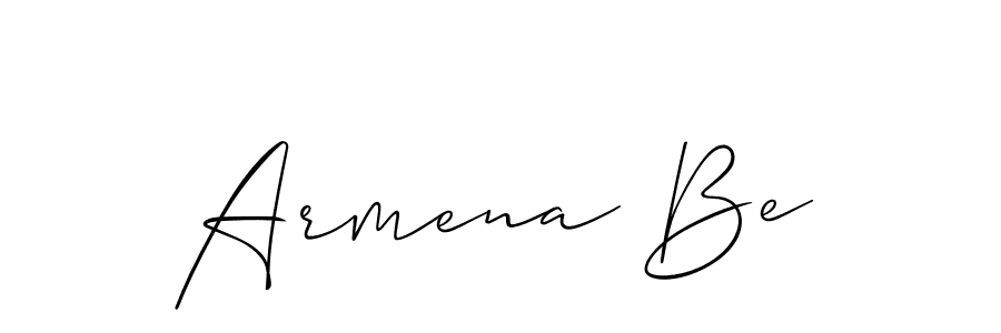 How to make Armena Be name signature. Use Allison_Script style for creating short signs online. This is the latest handwritten sign. Armena Be signature style 2 images and pictures png