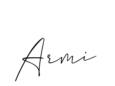 Make a beautiful signature design for name Armi. With this signature (Allison_Script) style, you can create a handwritten signature for free. Armi signature style 2 images and pictures png