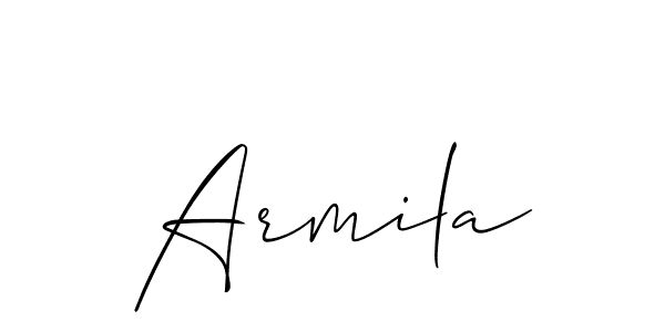 Similarly Allison_Script is the best handwritten signature design. Signature creator online .You can use it as an online autograph creator for name Armila. Armila signature style 2 images and pictures png