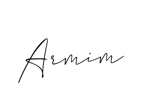 Allison_Script is a professional signature style that is perfect for those who want to add a touch of class to their signature. It is also a great choice for those who want to make their signature more unique. Get Armim name to fancy signature for free. Armim signature style 2 images and pictures png