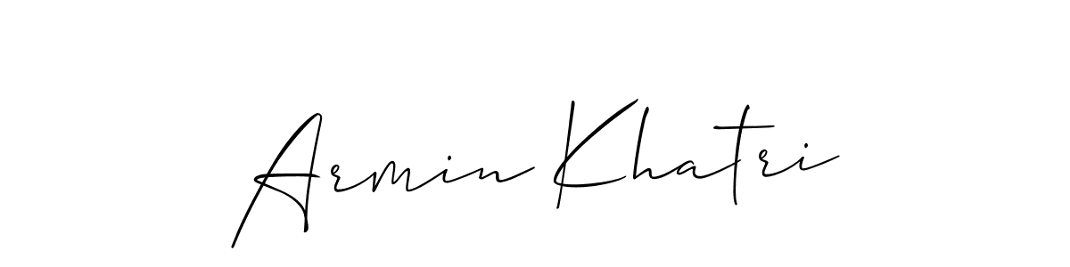 Also You can easily find your signature by using the search form. We will create Armin Khatri name handwritten signature images for you free of cost using Allison_Script sign style. Armin Khatri signature style 2 images and pictures png