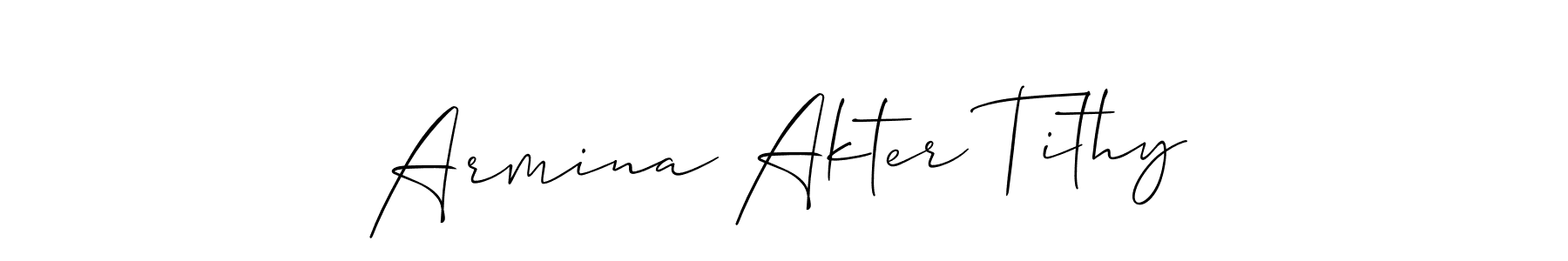 See photos of Armina Akter Tithy official signature by Spectra . Check more albums & portfolios. Read reviews & check more about Allison_Script font. Armina Akter Tithy signature style 2 images and pictures png