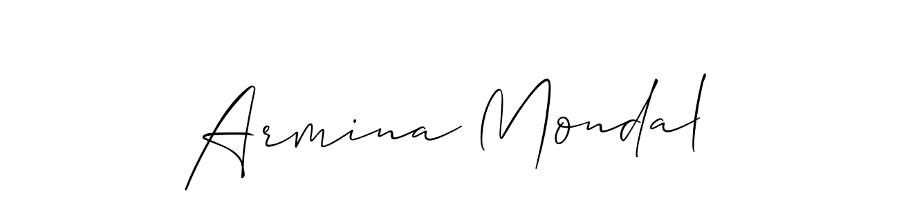 How to Draw Armina Mondal signature style? Allison_Script is a latest design signature styles for name Armina Mondal. Armina Mondal signature style 2 images and pictures png