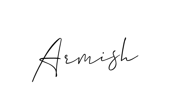 Also we have Armish name is the best signature style. Create professional handwritten signature collection using Allison_Script autograph style. Armish signature style 2 images and pictures png