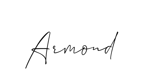 Create a beautiful signature design for name Armond. With this signature (Allison_Script) fonts, you can make a handwritten signature for free. Armond signature style 2 images and pictures png