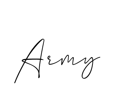 Allison_Script is a professional signature style that is perfect for those who want to add a touch of class to their signature. It is also a great choice for those who want to make their signature more unique. Get Army name to fancy signature for free. Army signature style 2 images and pictures png