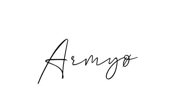 Create a beautiful signature design for name Armyø. With this signature (Allison_Script) fonts, you can make a handwritten signature for free. Armyø signature style 2 images and pictures png