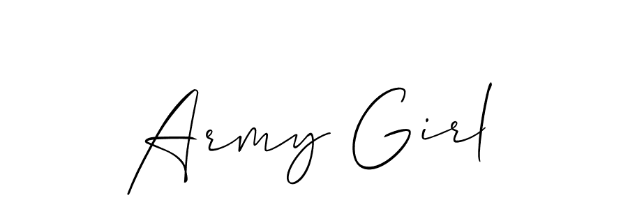 The best way (Allison_Script) to make a short signature is to pick only two or three words in your name. The name Army Girl include a total of six letters. For converting this name. Army Girl signature style 2 images and pictures png