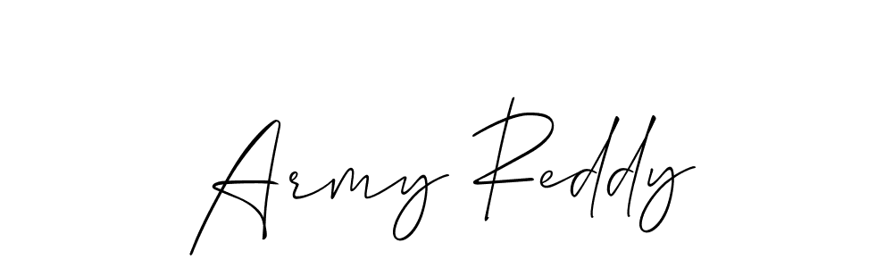Use a signature maker to create a handwritten signature online. With this signature software, you can design (Allison_Script) your own signature for name Army Reddy. Army Reddy signature style 2 images and pictures png