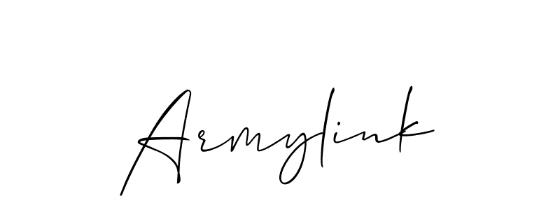 Design your own signature with our free online signature maker. With this signature software, you can create a handwritten (Allison_Script) signature for name Armylink. Armylink signature style 2 images and pictures png