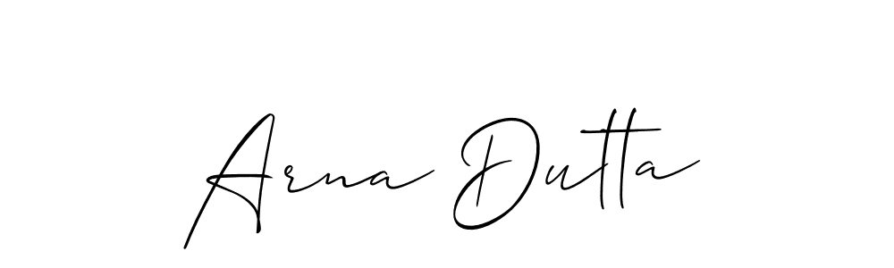 How to make Arna Dutta signature? Allison_Script is a professional autograph style. Create handwritten signature for Arna Dutta name. Arna Dutta signature style 2 images and pictures png