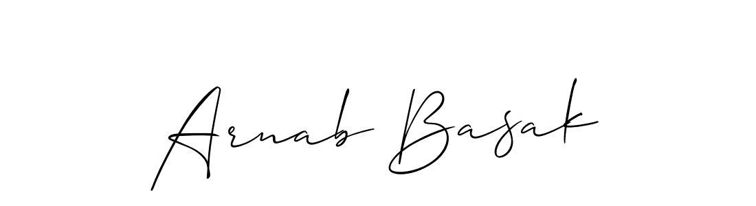 Create a beautiful signature design for name Arnab Basak. With this signature (Allison_Script) fonts, you can make a handwritten signature for free. Arnab Basak signature style 2 images and pictures png