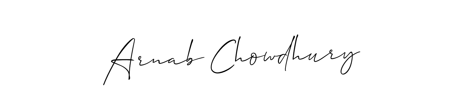 Design your own signature with our free online signature maker. With this signature software, you can create a handwritten (Allison_Script) signature for name Arnab Chowdhury. Arnab Chowdhury signature style 2 images and pictures png